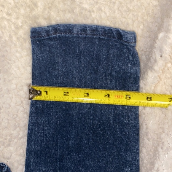 Arizona Jeans Jeggings size 5 Dark blue denim. Lightly distressed. Stretchy - Picture 6 of 10